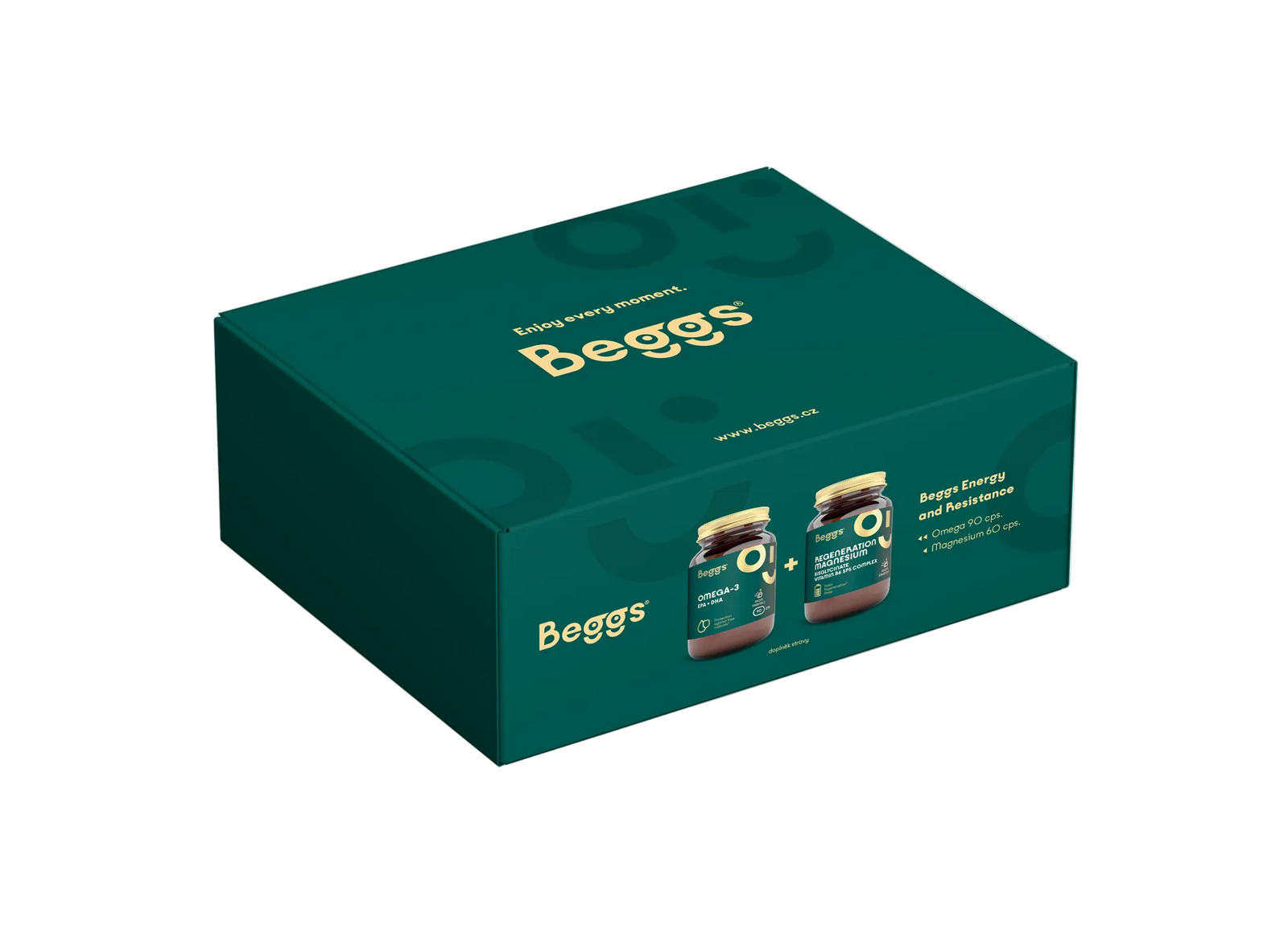 Beggs Energia a odolnosť (Omega 90 kapsúl + Horčík 60 kapsúl)
