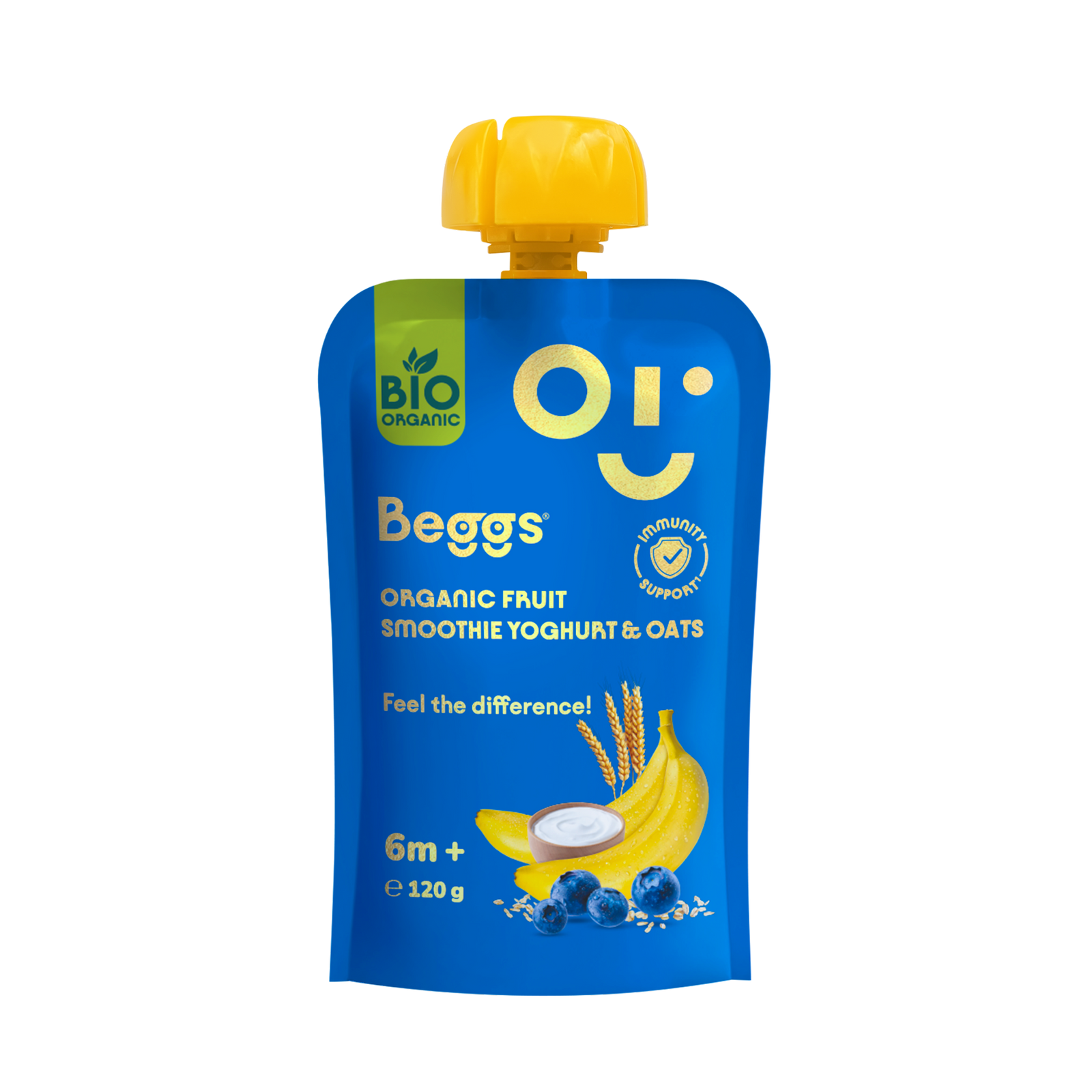 Beggs BIO Smoothie s ovocím, jogurtom a ovsenými vločkami (120 g)