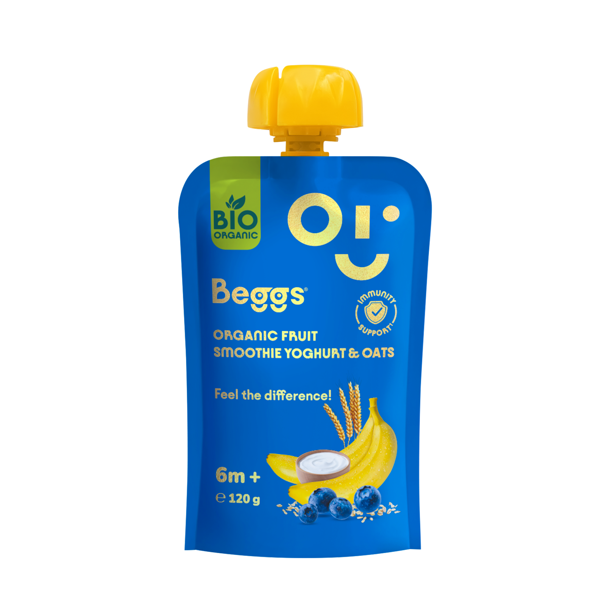 Beggs BIO Smoothie s ovocím, jogurtom a ovsenými vločkami (120 g)