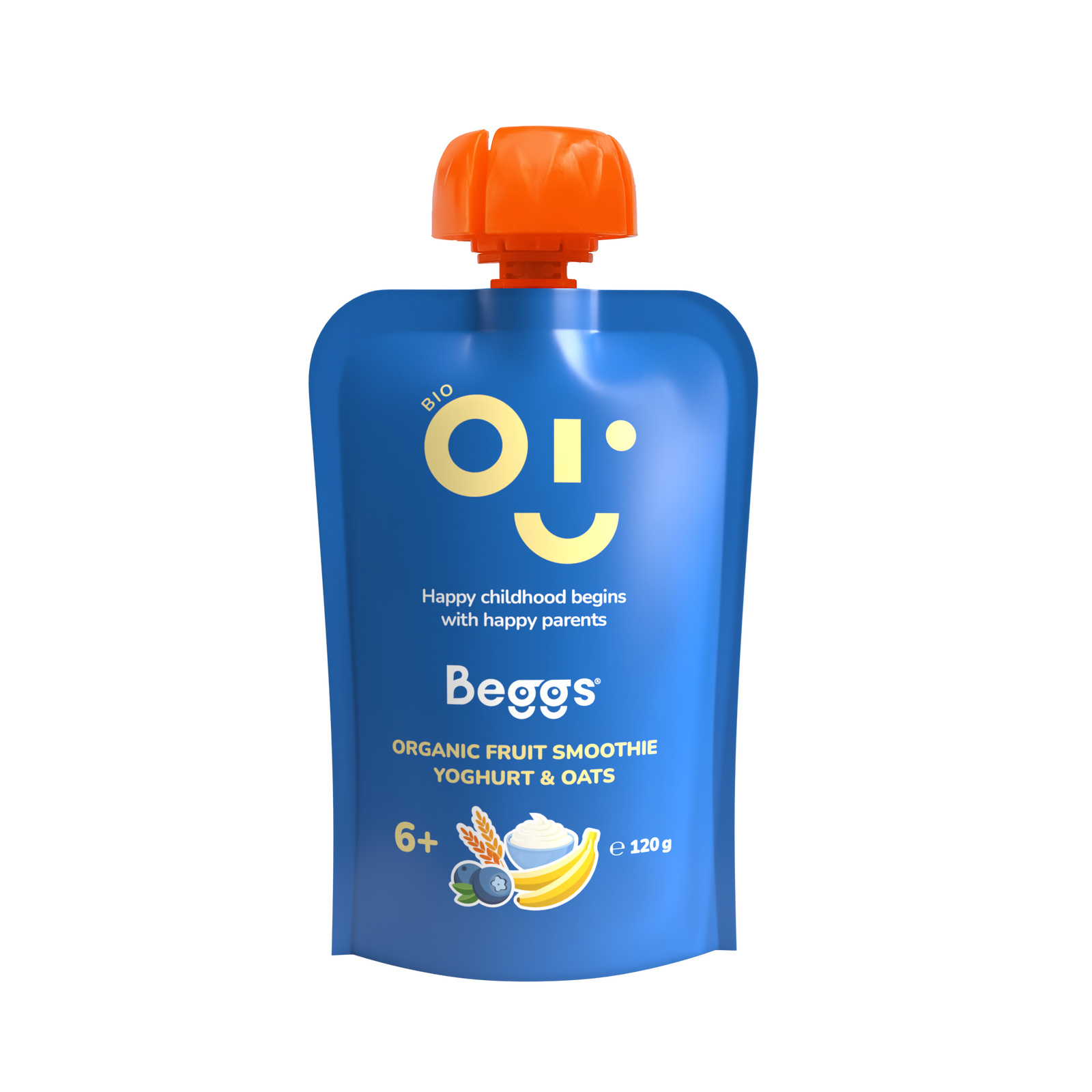 Beggs BIO Smoothie s ovocím, jogurtom a ovsenými vločkami (120 g)