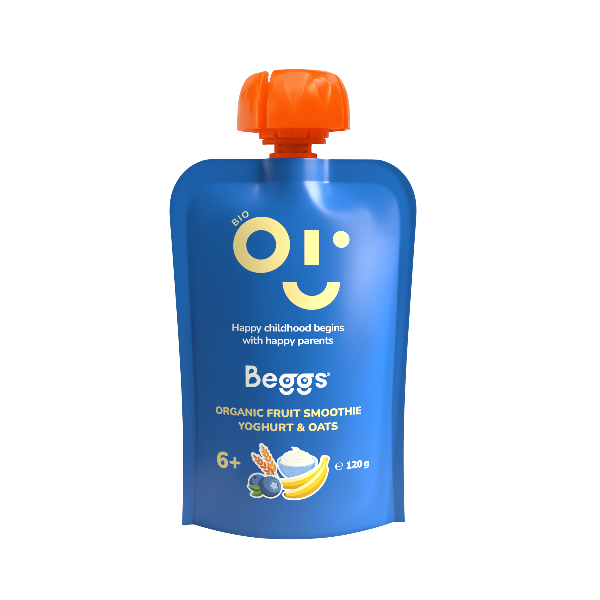 Beggs BIO Smoothie s ovocem, jogurtem a ovesnými vločkami (120 g)