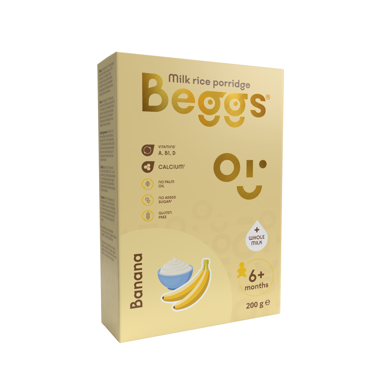 Beggs Mliečna ryžová kaša banánová (200 g)