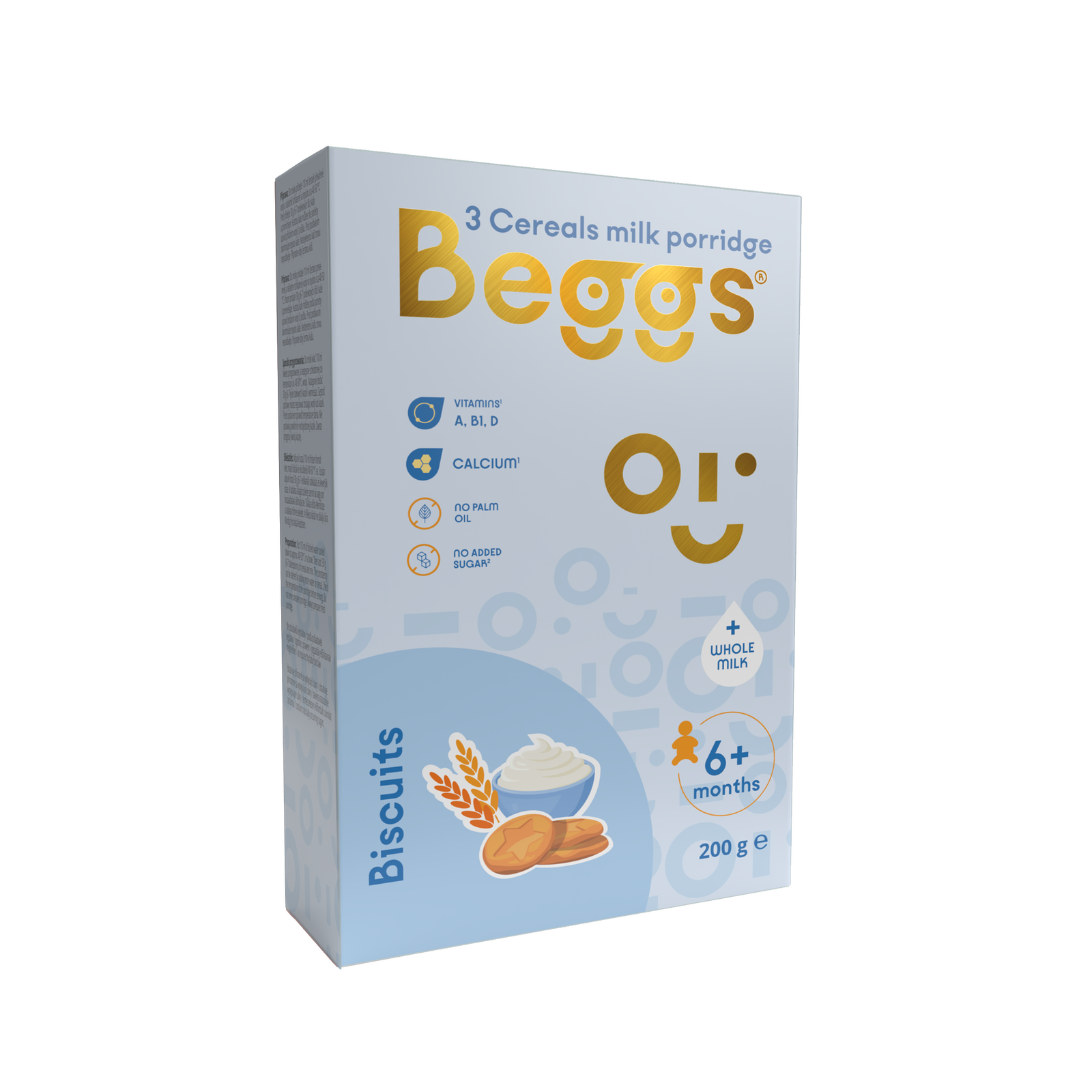 Beggs Mliečna 3zrnná kaša so sušienkami (200 g)