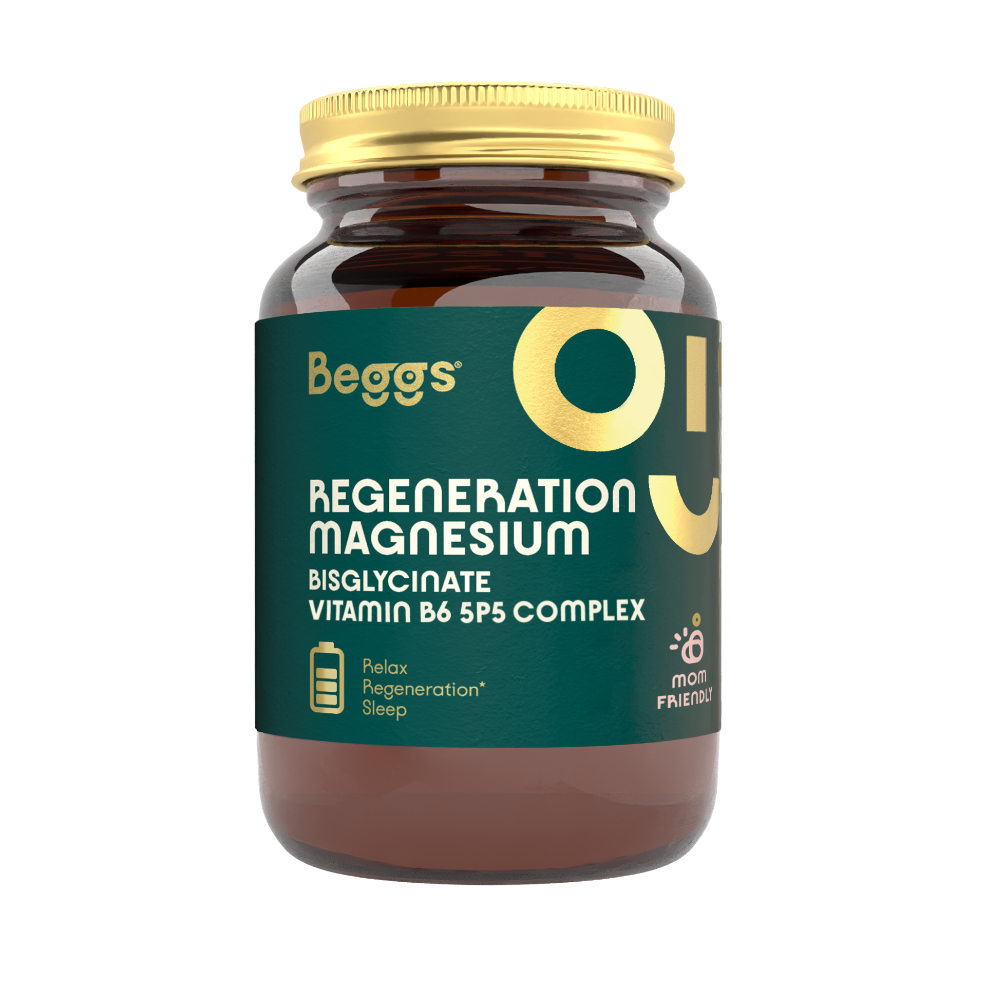 Beggs Magnesium bisglycinate + vitamín B6 P5P Complex (60 cps.)
