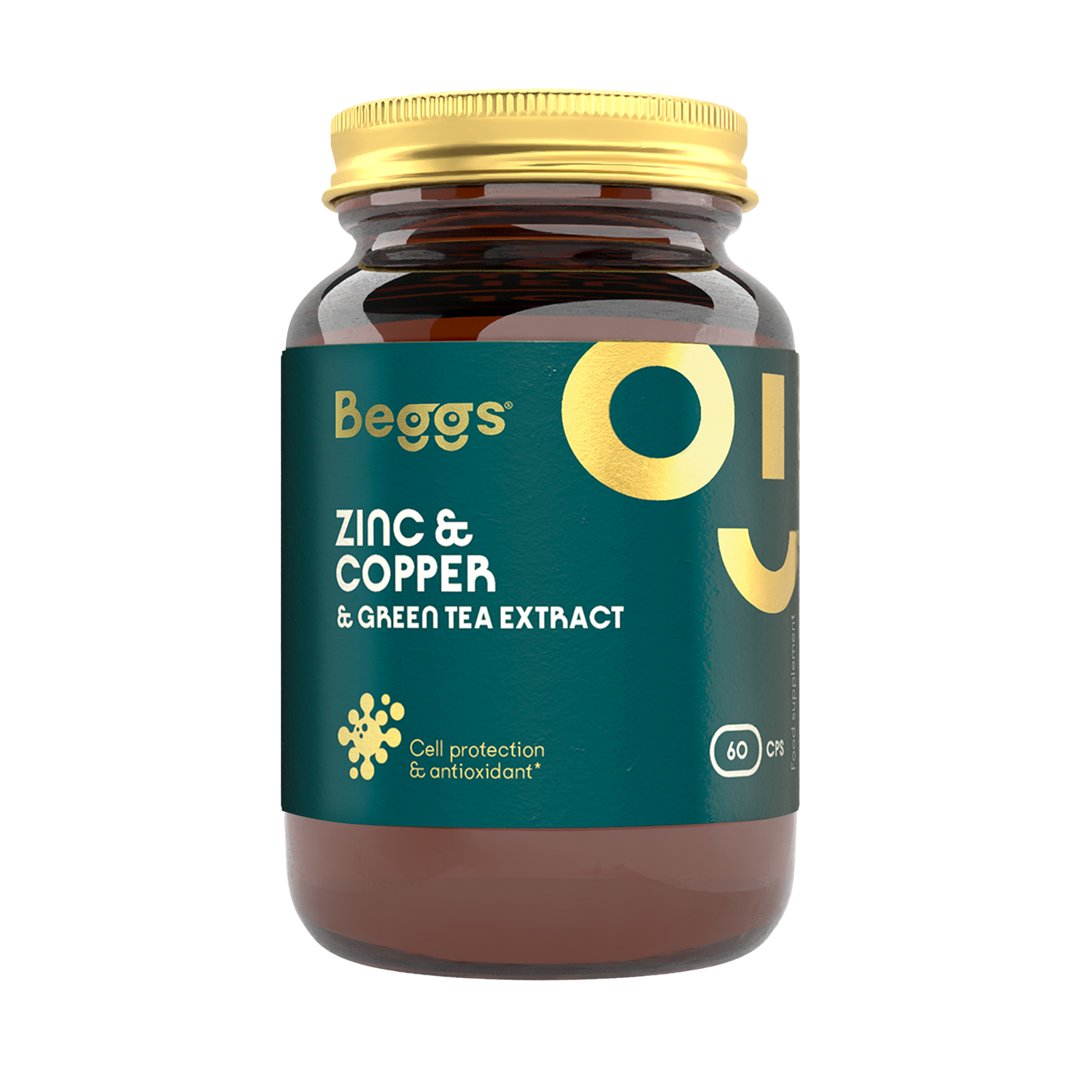 Beggs Zinok + Meď + Extrakt zo zeleného čaju (60 kapsúl)