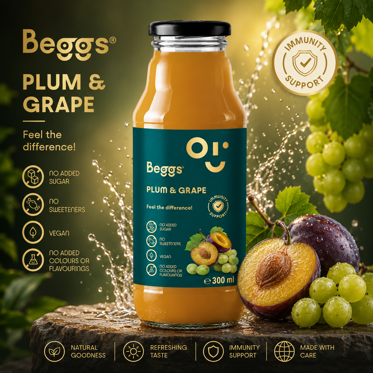 Beggs BIO Trauben- und Pflaumengetränk (300 ml)