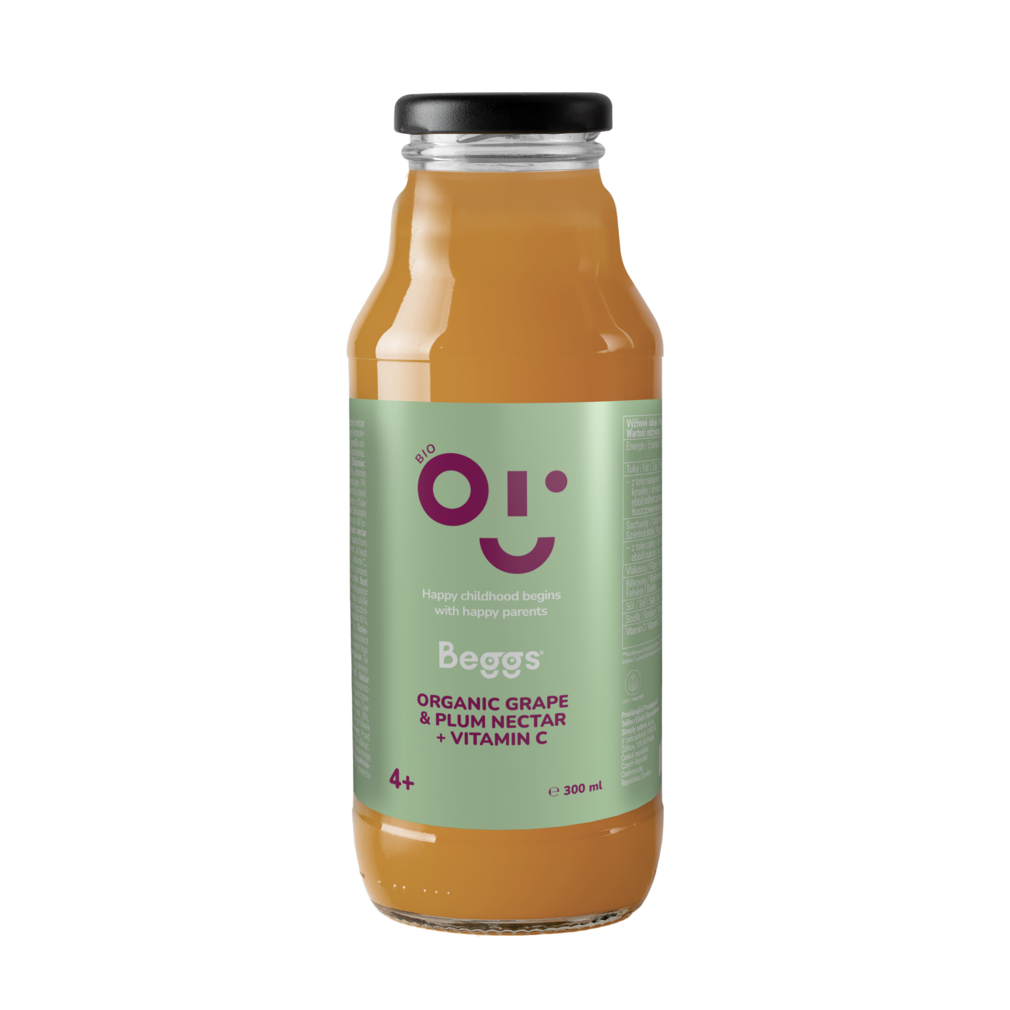 Beggs BIO Nápoj hroznové víno & švestka (300 ml)