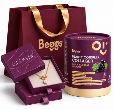 Blackcurrant 30x5 8g + Glowbe gold jewelry