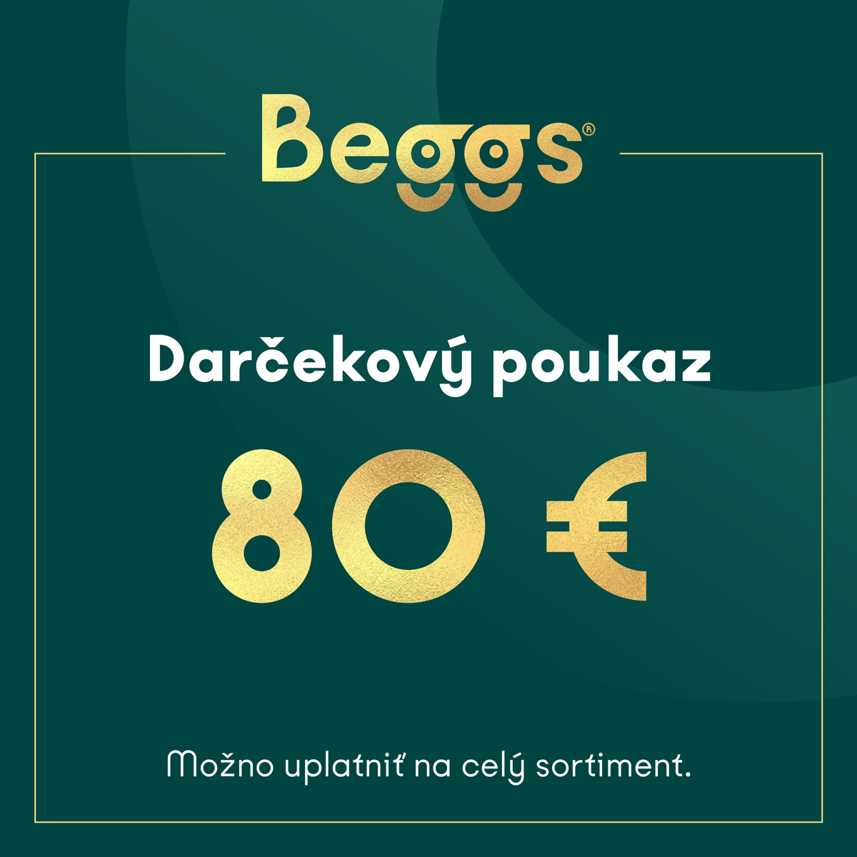 Bon upominkowy o wartości 80 €