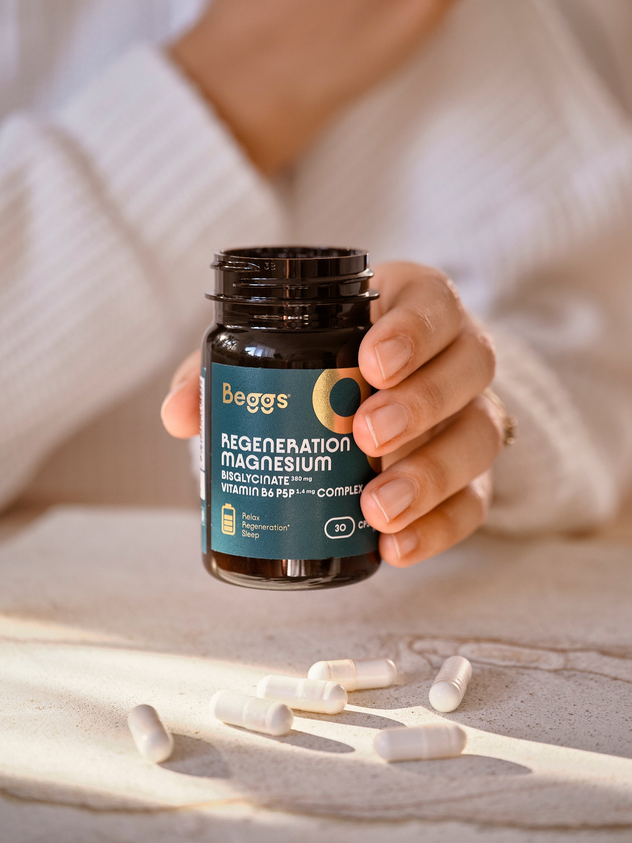 Beggs Magnesium bisglycinate + vitamin B6 P5P Complex (30 cps.)